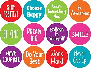 Teacher Created Resources Spot On Carpet Markers: Positive Sayings - 4"