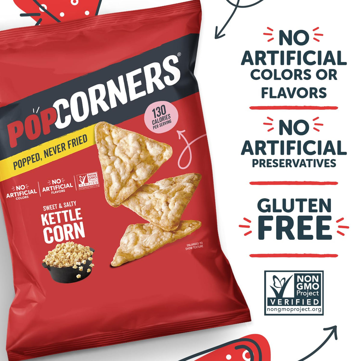 Popped Corn Snacks by Popcorners – 20 Count (Pack of 1), Pack of 20