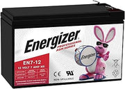 Energizer EN7-12, 12 Volt 7 Amp Hr, Long Lasting Sealed Lead Acid AGM