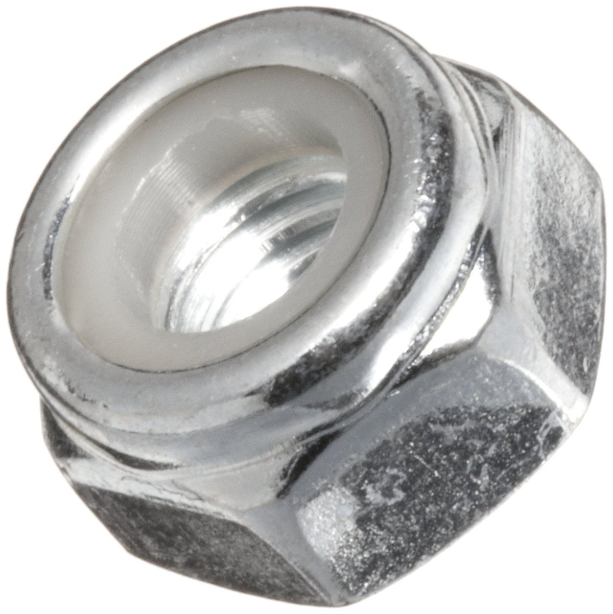 Carbon Steel Lock Nut by Small Parts – M8-1.25, Carbon Steel, Silver, Pack of 100