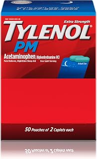 Tylenol PM Extra Strength Sleep Aid Caplets, Acetaminophen, 50 x 2 ct