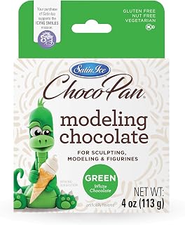 Satin Ice ChocoPan Green Modeling Chocolate (4 Ounce) For Cake Decorating