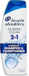 Head & Shoulders Classic Clean 2-in-1 Anti-Dandruff Shampoo and Conditioner, Travel Size, 72-Hour Protection, 8.45 fl oz