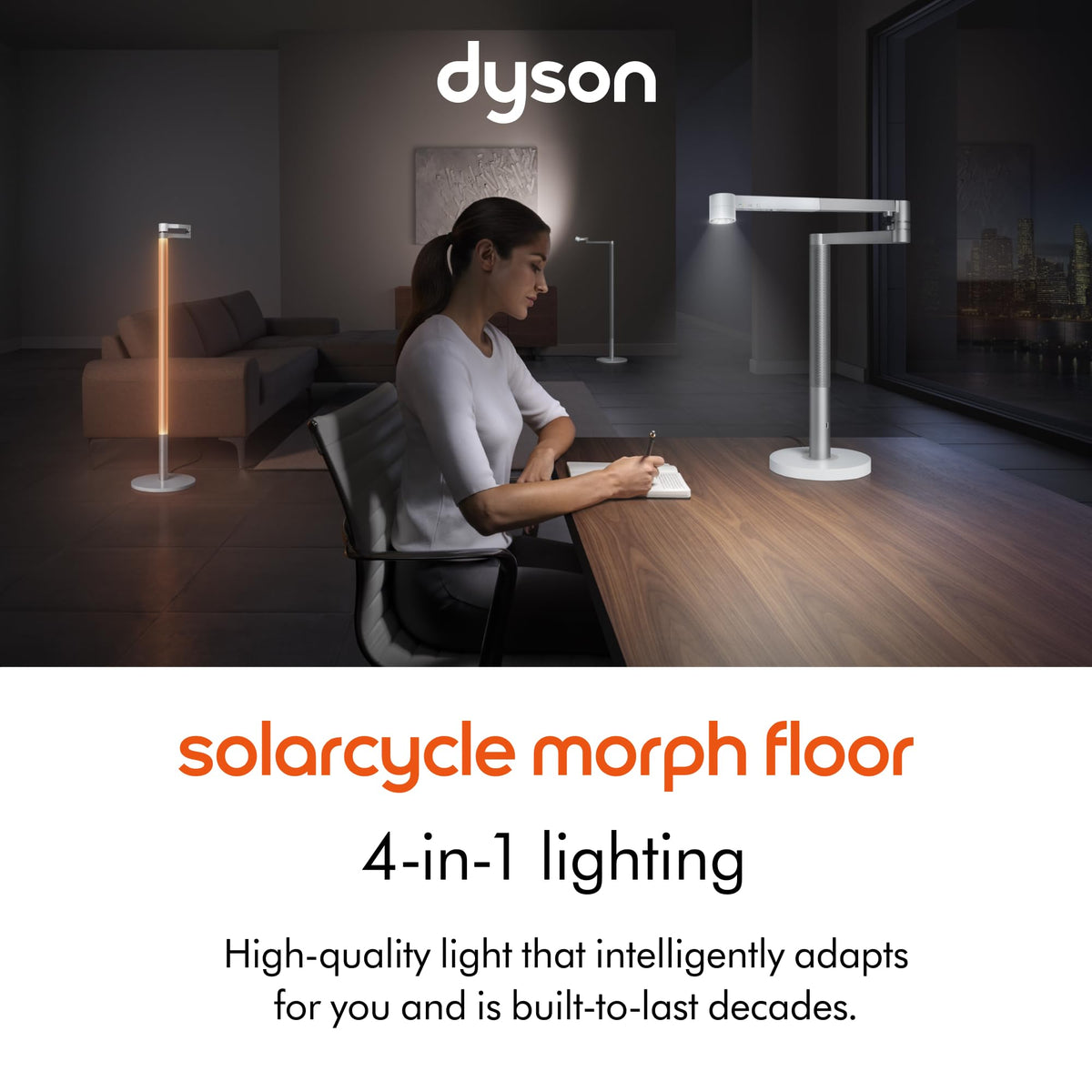 Solarcycle Morph™ Floor Light CF by Dyson – Metal, Black, Model 292217-01