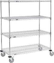 Nexel E-Z Adjust Wire Shelf Truck, 48x24x69, 1200 Pound Capacity with Brakes
