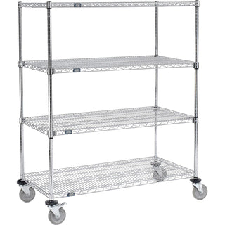 E-Z Adjust Wire Shelf Truck by Nexel – 37"L x 24"W x 69"H, 12-Gauge Steel, Chrome, Model 580562AB