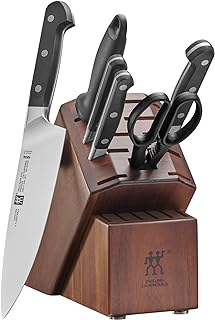 J.A. Henckels 7-pc ZWILLING Pro Knife Block Set, Black/Stainless Steel
