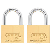 ABUS 2 Pack Keyed Alike / Gold / 2 Keyed Padlocks