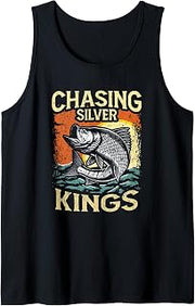 Retro Chasing Silver Kings Tarpon Fishing Tank Top
