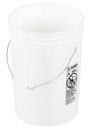 6G Open Head Pail Stl Hndl White by Vestil – One Size, Blend, Multicolor, Model PAIL-6-PWS