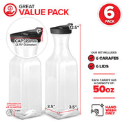 Stock Your Home 6 / 12.5” H x 3.5”L & W x 2.5” Dia. / colorless Carafes