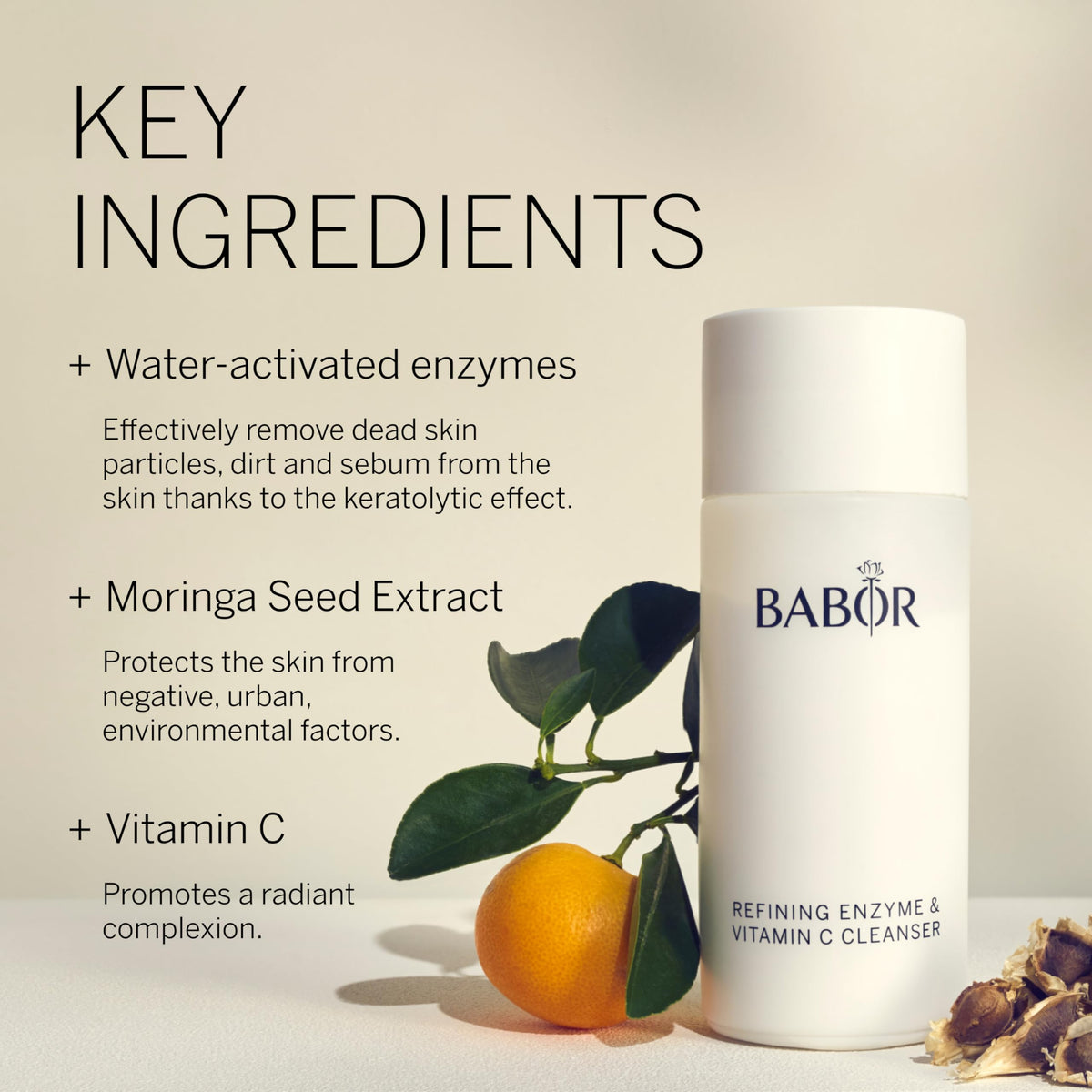 Refining Enzyme & Vitamin C Cleanser Full & Travel Size Bundle by BABOR – Pack of 2