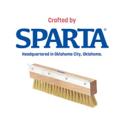 SPARTA Pizza Oven Brush Replacement Head with Crimped Brass Bristles and Stainless-Steel Scraper by Carlisle FoodService Products – 10"x 3.50"x1.50" (Pack of 1), Model 4005220
