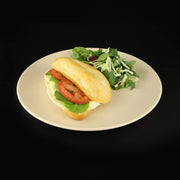 Round Plate by Elite Global Solutions – 11" dia., 50% Melamine 50% Bamboo, Papyrus, Pack of 6, Model ECO1111R-PP