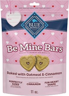 Blue Buffalo Be Mine Bars Oatmeal & Cinnamon Dog Biscuits, 11 oz