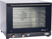 Cadco OV-023 Compact Half Size Convection Oven with Manual Controls, 208-240-Volt/2700-Watt, Stainless/Black, For Commercial Use, 120 lbs.