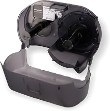 San Jamar Oceans Versatwin Bath Tissue Dispenser – Standard Bath Tissue Holder for Bathroom, Dual-Roll Design, Black Pearl, 8" × 12.75" × 5.75", (Pack of 6)