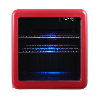 1.7 Cuft Beverage Cooler Retro by Magic Chef – Medium, 1.7 cubic_feet, Red, Model MCB17CHR