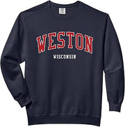 Weston Wisconsin College University Style Comfort Colors Adult Sweatshirt