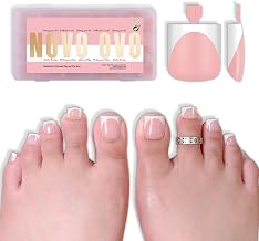 Deep Curve White French Tip Toe Nail Tips Press on Baby PINK, Sharp Square Medium Pre-Designed Soft Gel Full Cover Extension, Need Builder Gel Top Coat, for DIY x 15 Sizes 240 Pcs