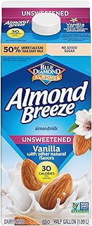 Almond Breeze Blue Diamond, Unsweetened Vanilla Almondmilk, 64 Fl Oz