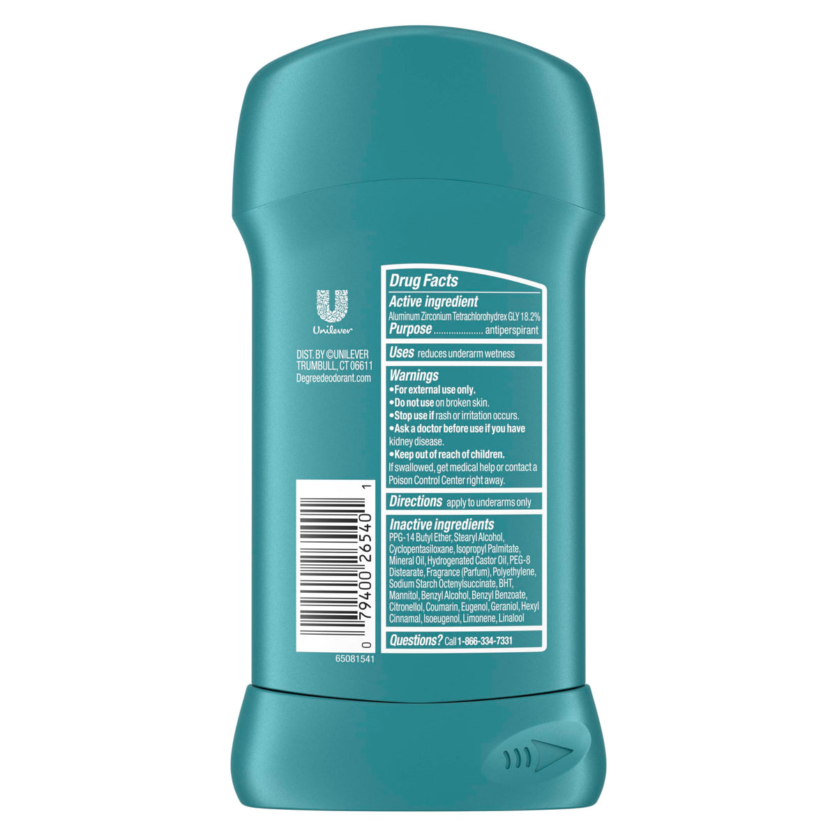 Degree 2.6 Ounce (Pack of 1) / Cool Rush / Green Antiperspirant Deodorant
