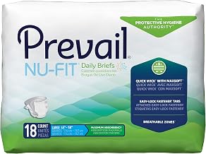 First Quality Nu-Fit Adult Briefs, Large, 45" - 58", 18-Count