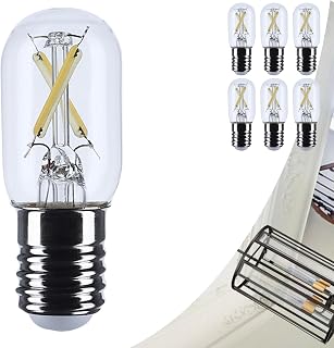 Satco 3W T6.5 LED Light Bulb 4000K Cool White 200 Lumens Clear 300 Degree Beam E17 Intermediate Base 92 CRI Dimmable Wet Rated IP65 Enclosed Fixture Rated 120V S12520 (6 Pack)