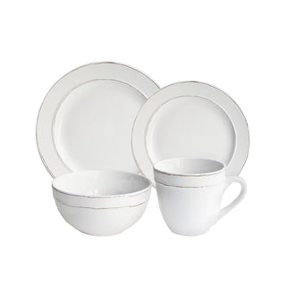 Olivia Round 16 Piece Dinnerware Set by American Atelier – 10.4 x 10.4", Stoneware, Seafoam, Pack of 16, Model 6512-16-RB