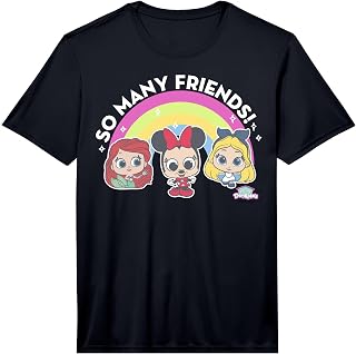 Disney Doorables Ariel, Minnie and Alice Logo Stack Performance T-Shirt