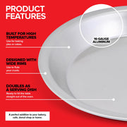 9 Inch Aluminum Pie Pans (2 Pack) - Silver Tin for Baking by Stock Your Home – 72.0 cubic_inches, Aluminum, Silver, Pack of 2