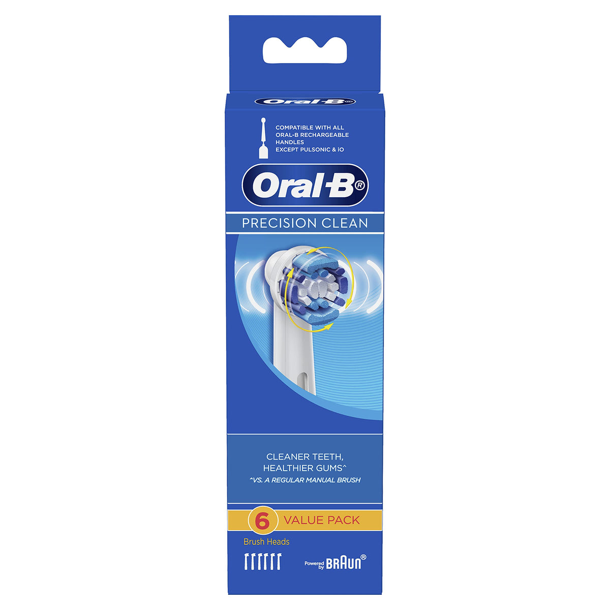 Oral-B 6 Count (Pack of 1) / Single / Blue Toothbrush Replacement Heads