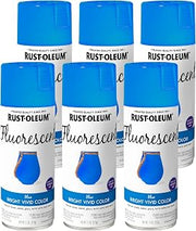 Rust-Oleum Fluorescent Blue Spray Paint | High Visibility Finish, Crafts Signs And Safety Markings, Fast Dry Formula, Indoor Outdoor Use, 11 Oz
