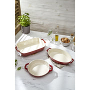 Ceramic 3-pc Mixed Baking Dish Set by STAUB – 3pc, Ceramic, Cherry, Model 40508-689