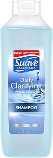 Suave Essentials Anti Residue Shampoo for Normal to Oily Hair Daily Clarifying Hair with Deep Cleansers 30 oz