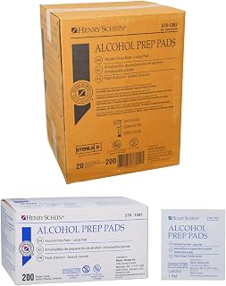 Henry Schein Large Alcohol Prep Pads, 70% IPA, 2 Ply, Sterile, 4000 Ct