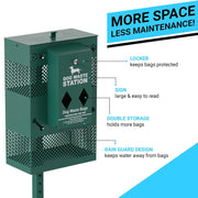 Locking Trash Can by Flash Furniture – Set of 1, 10.0 gallons, Steel, Green, Model YAN-G5S065425-GG