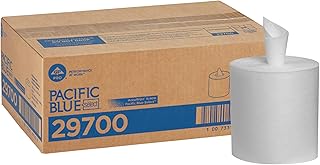 Pacific Blue Select Disposable Surface System Towel Refill by GP PRO (Georgia-Pacific); 29700; Centerpull Roll; White; 90 Towels Per Roll; 6 Rolls Per Case