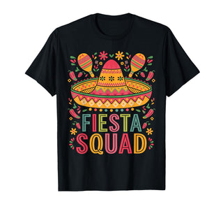 Fiesta Squad Lover Cinco de Mayo T-Shirt by Cinco de Mayo Fiesta – Black