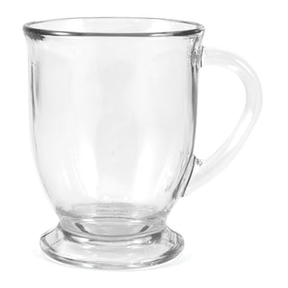 Mug Cafe Crystal 16 Ounce by Anchor Hocking – 16 Ounces, 16.0 fluid_ounces, Glass, Clear, Model 547979-83045A