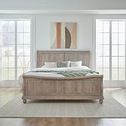 Liberty Furniture Rustic Traditions King Sleigh Bed Traditional Bedroom Bed Frame - Saddle Tan Birch Wood