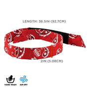 Chill Its 6705 Cooling Bandana by Ergodyne – 1 Count (Pack of 1), Cotton, Red Western, Model 12315