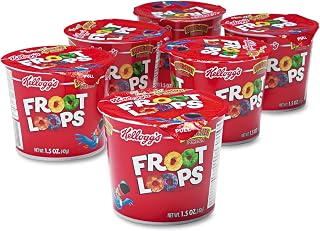 Kellogg's Froot Loops Breakfast Cereal, Single-Serve 1.5Oz Cup, 6 Cups/Box