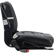 Universal Adjustable Forklift Seat with Suspension by Global Industrial – PVC Leather, Black, Model YY01