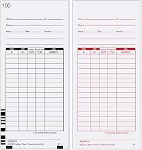 Lathem Universal Time Cards for 7000E Time Recorder, 100 Pack (E7-100) | Double-Sided, Numbered 1-100, 3 1/2" x 7 1/4"