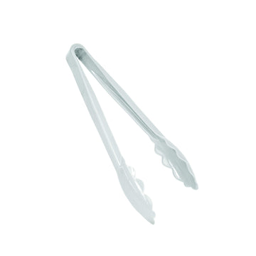6" scallop grip tong by Thunder Group – 6, Polycarbonate, White, Model PLSGTG006WH