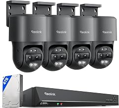 REOLINK TrackMix PoE Bundle RLN16-410 with 4TB HDD, 6X Hybrid Zoom, 355 Pan & 90 Tilt, Auto Tracking, 24/7 Recording, 8MP HD Security Camera System