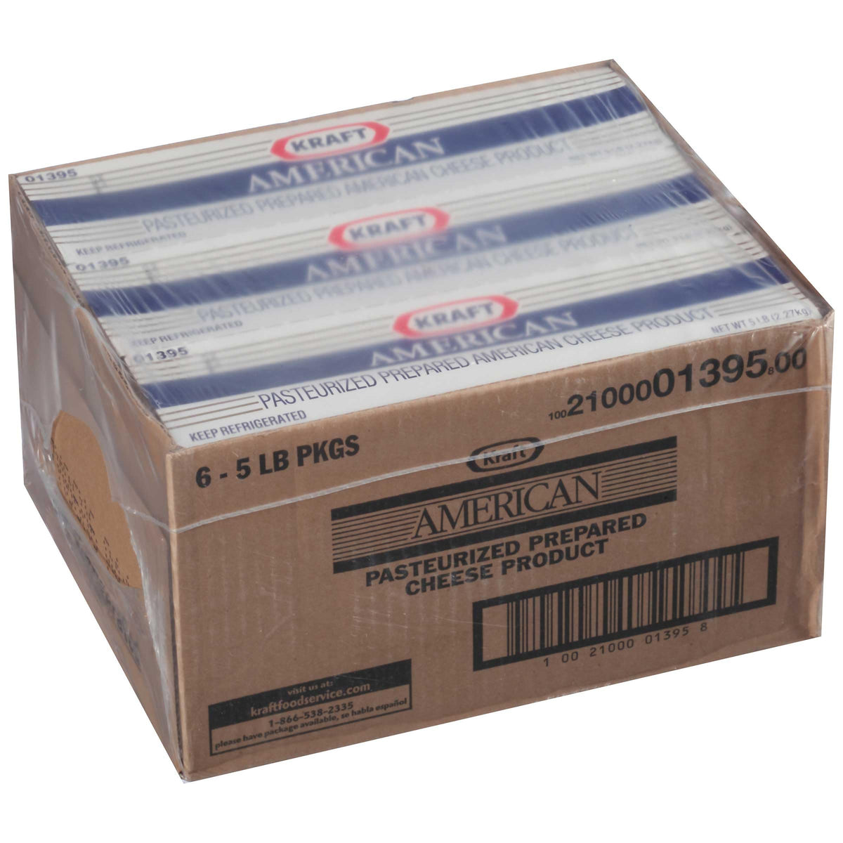American Cheese Loaf by Kraft – 5 Pound (Pack of 6), Pack of 6