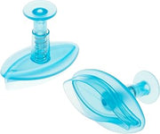 Ateco Veined Lily Petal Sugar Paste Cutters with Plunger, Graduated 2 Piece Set