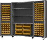 Durham Mobile Cabinet, 126 Bins, 3 Shelves
